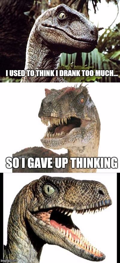 velociraptor thinking meme.